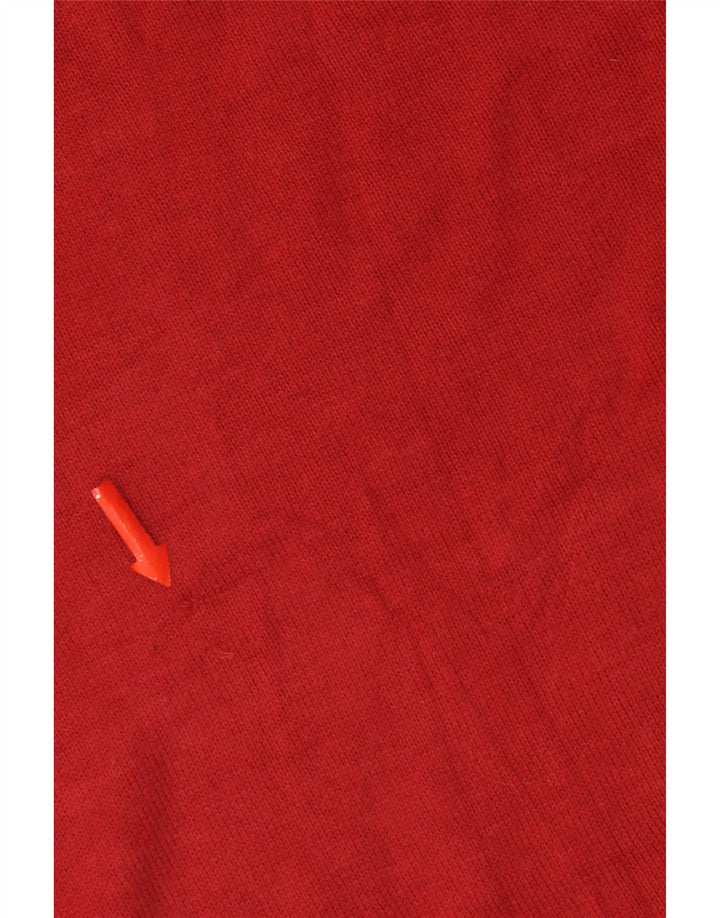 Suéter masculino Zara com gola redonda, grande algodão vermelho