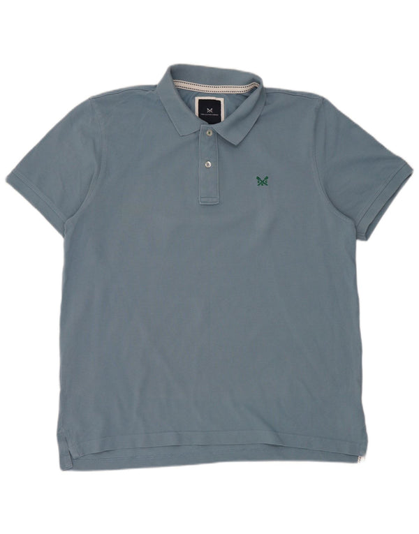 Camisa Polo Masculina Crew Clothing XL Azul Algodão