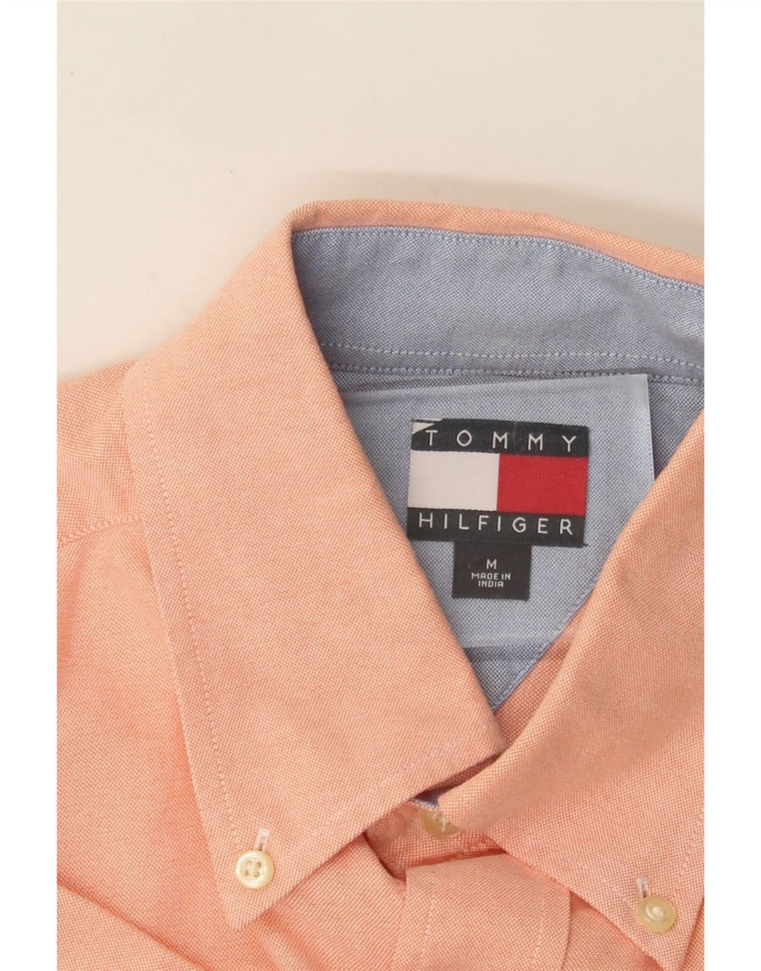 Tommy Hilfiger Camisa masculina de manga curta laranja médio