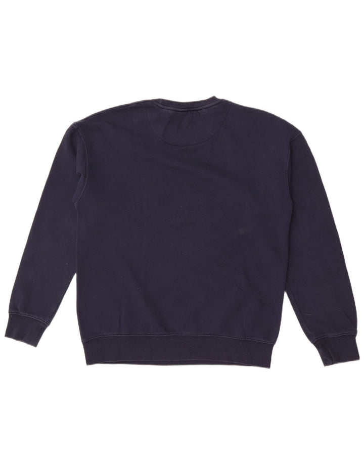 Jack & Jones moletom gráfico masculino jumper médio azul marinho algodão