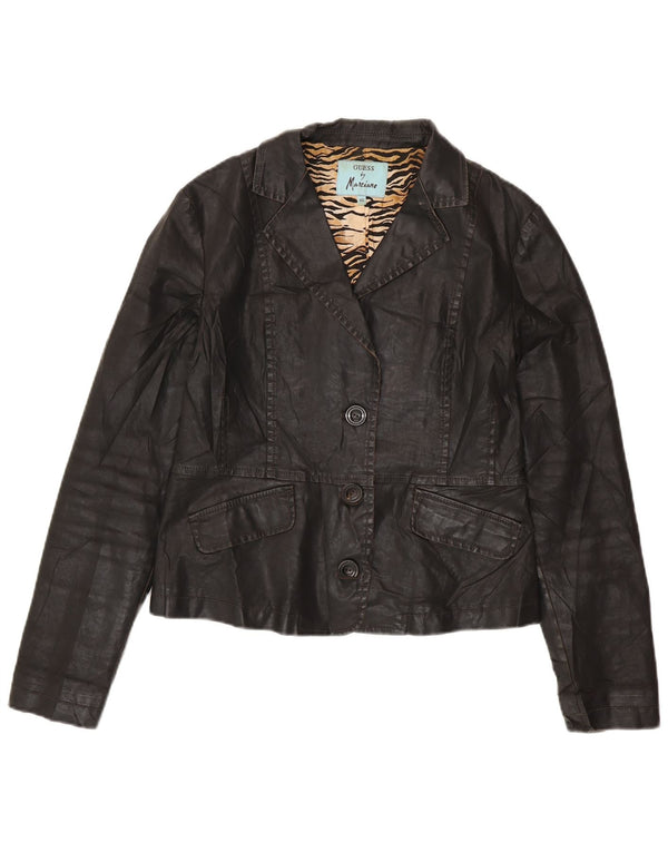 Jaqueta blazer feminina com 3 botões GUESS BY MARCIANO IT 46 grande preta