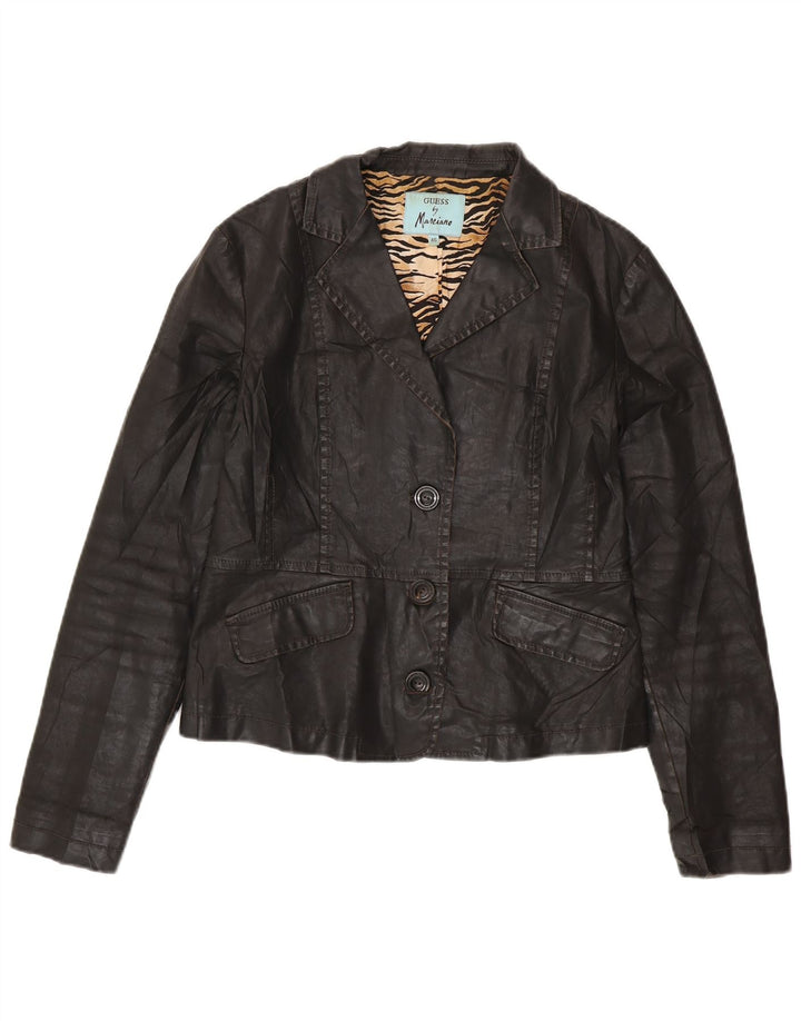 Jaqueta blazer feminina com 3 botões GUESS BY MARCIANO IT 46 grande preta