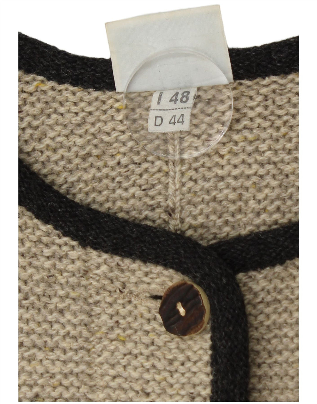 Suéter cardigã feminino Lindbergh IT 48 XL lã virgem manchada cinza