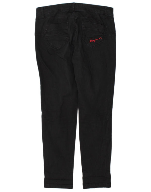 Desigual Jeans Skinny Gráfico Feminino W32 L29 Azul Marinho