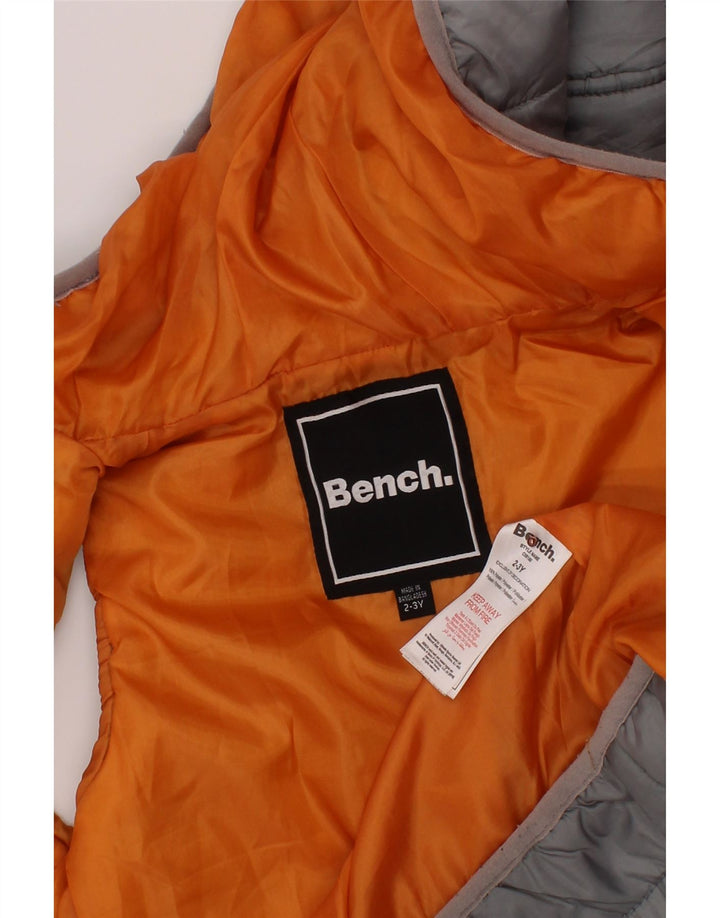 Colete acolchoado com capuz para meninos BENCH 2-3 anos poliéster Colourblock cinza
