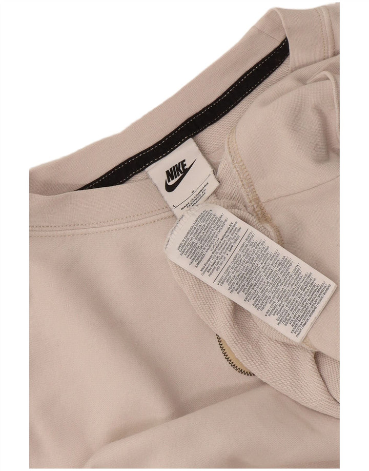 Moletom feminino Nike Oversized Crop Graphic Jumper UK 16 Grande Branco