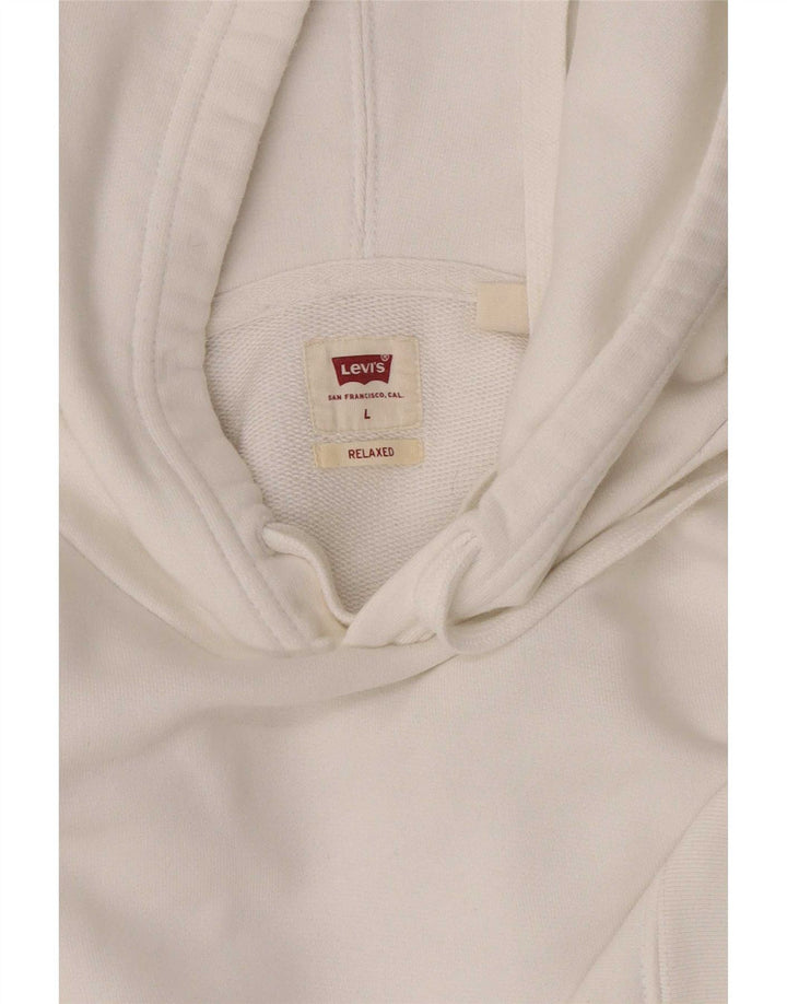 Moletom com capuz masculino Levi's Relaxed Fit grande branco