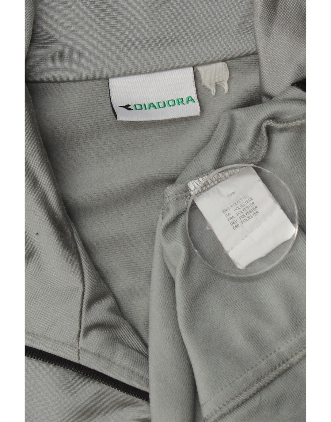 Diadora Mens Tracksuit Top Jacket Grande Cinza Colourblock Poliéster