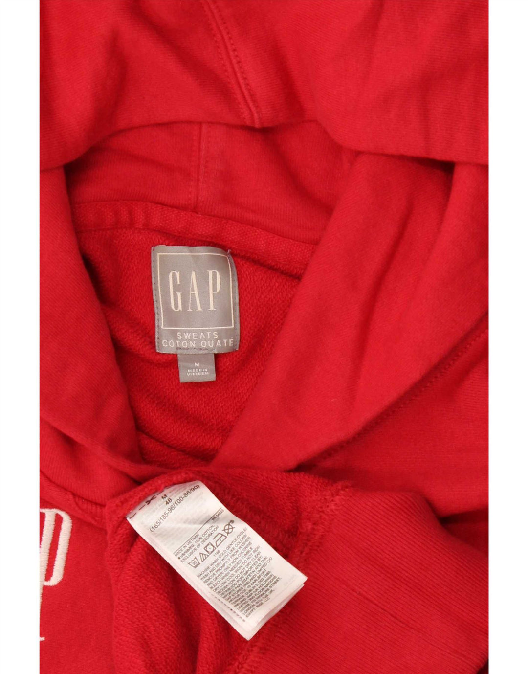 Suéter com capuz gráfico masculino Gap médio algodão vermelho