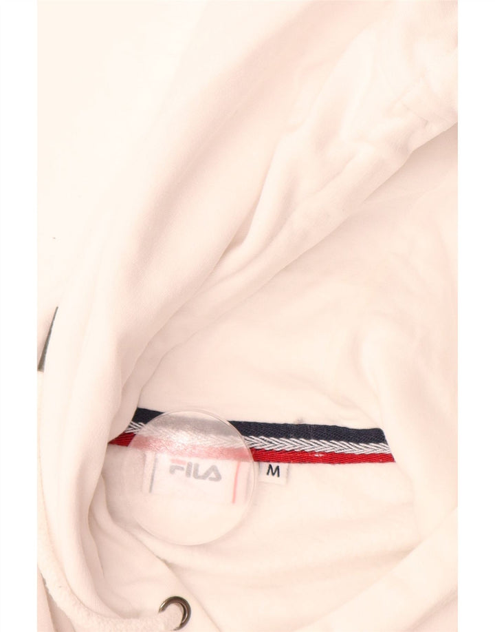 Fila Mens Graphic Hoodie Jumper Médio Branco