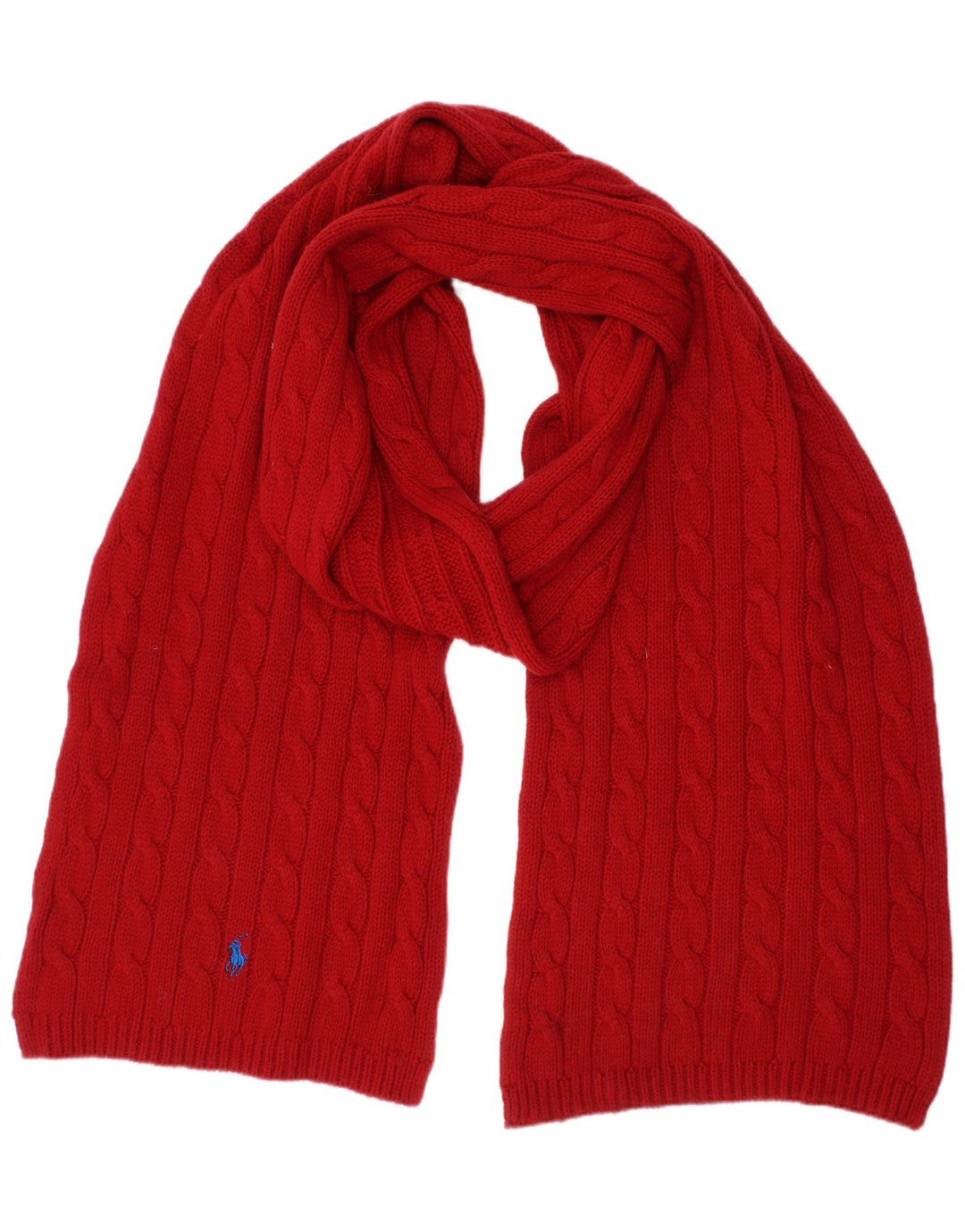 Cachecol feminino Ralph Lauren em malha retangular tamanho único algodão vermelho