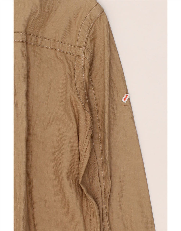 HENRY COTTONS Mens Bomber Jacket IT 50 Large Beige Cotton Vintage Henry Cottons and Second-Hand Henry Cottons from Messina Hembry 