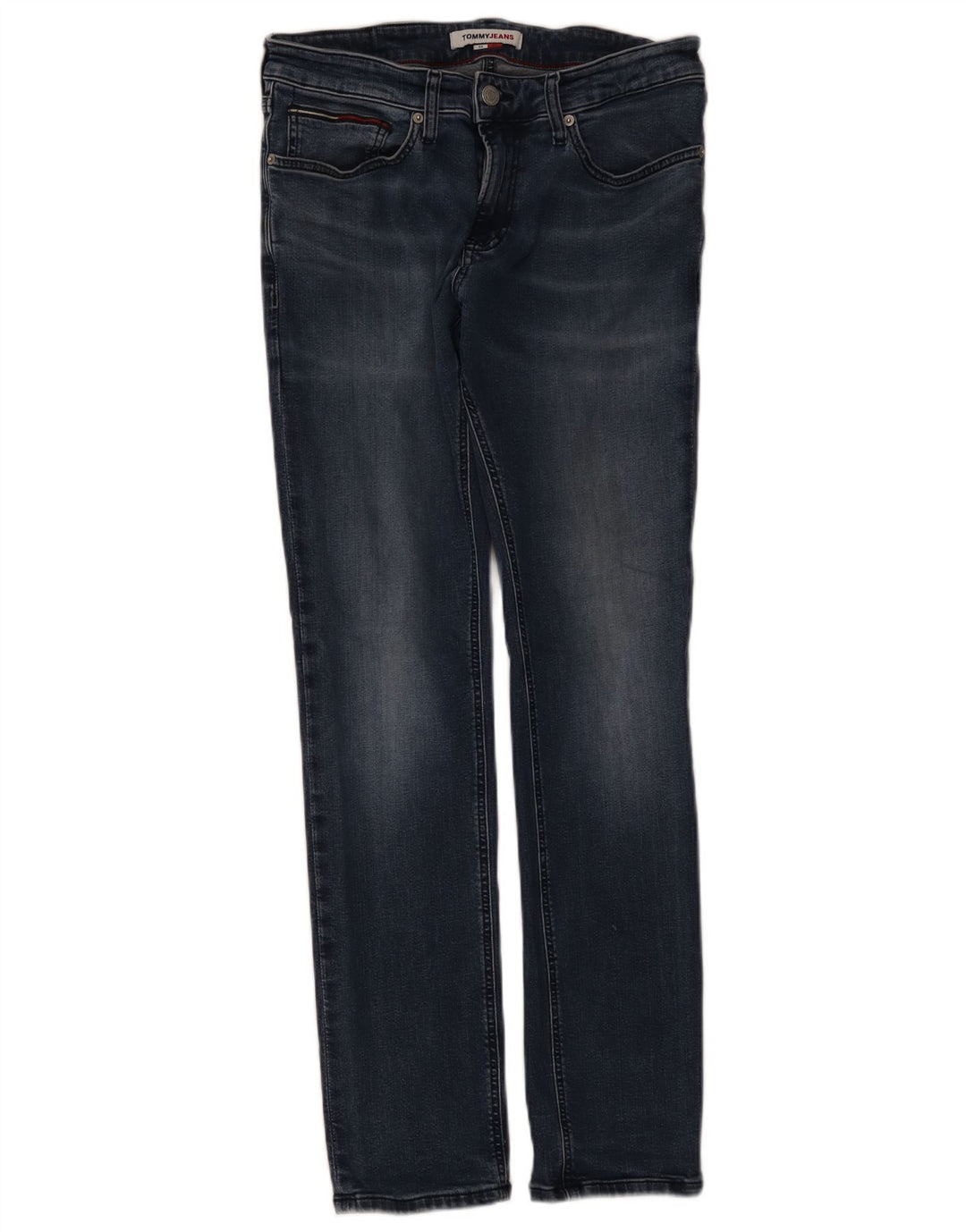 Tommy Hilfiger Masculino Slim Jeans W32 L32 Azul Marinho Algodão
