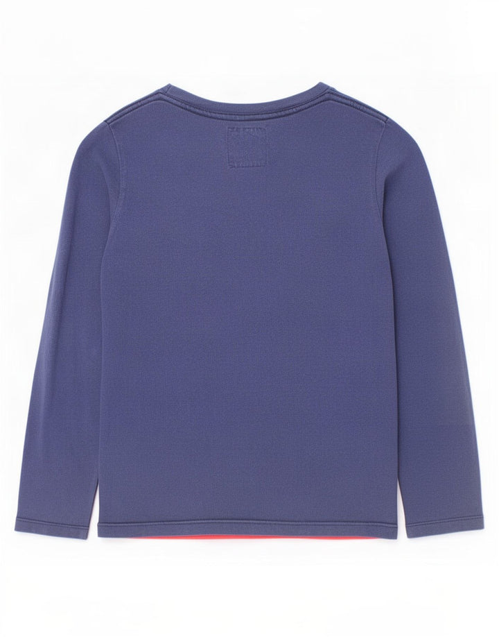 Top gráfico Levi's Boys manga comprida 9-10 anos azul marinho colorblock