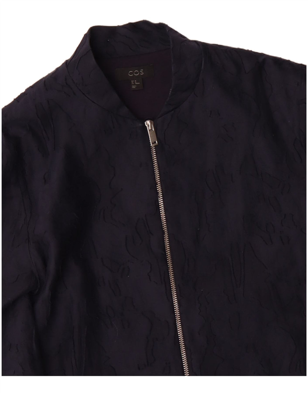 Sobretudo feminino COS EU 40 médio algodão camuflado azul marinho