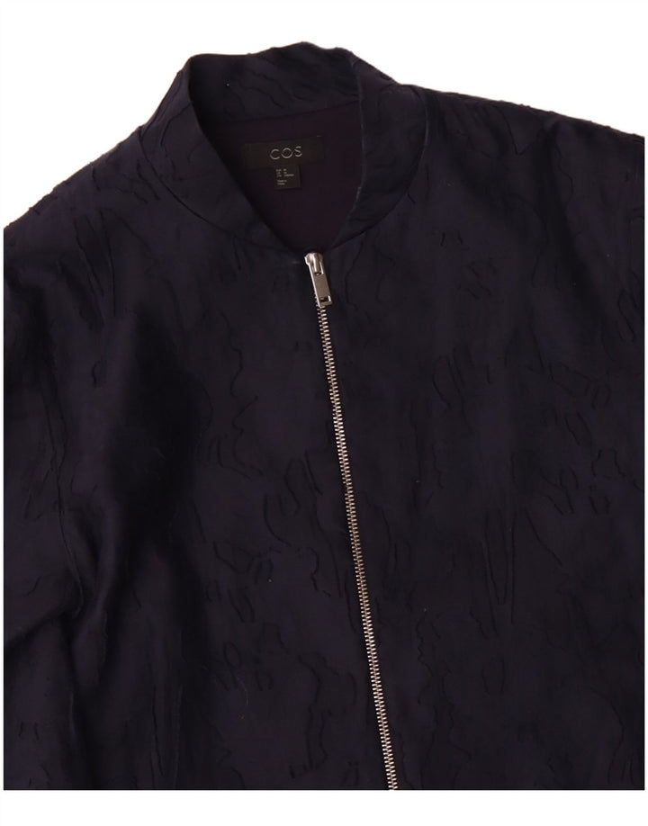 Sobretudo feminino COS EU 40 médio algodão camuflado azul marinho