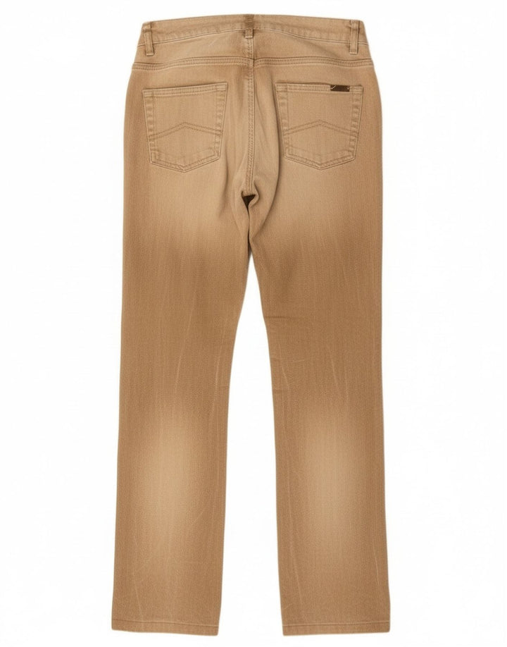 Jeans retos femininos Marlboro Classics W29 L30 algodão bege