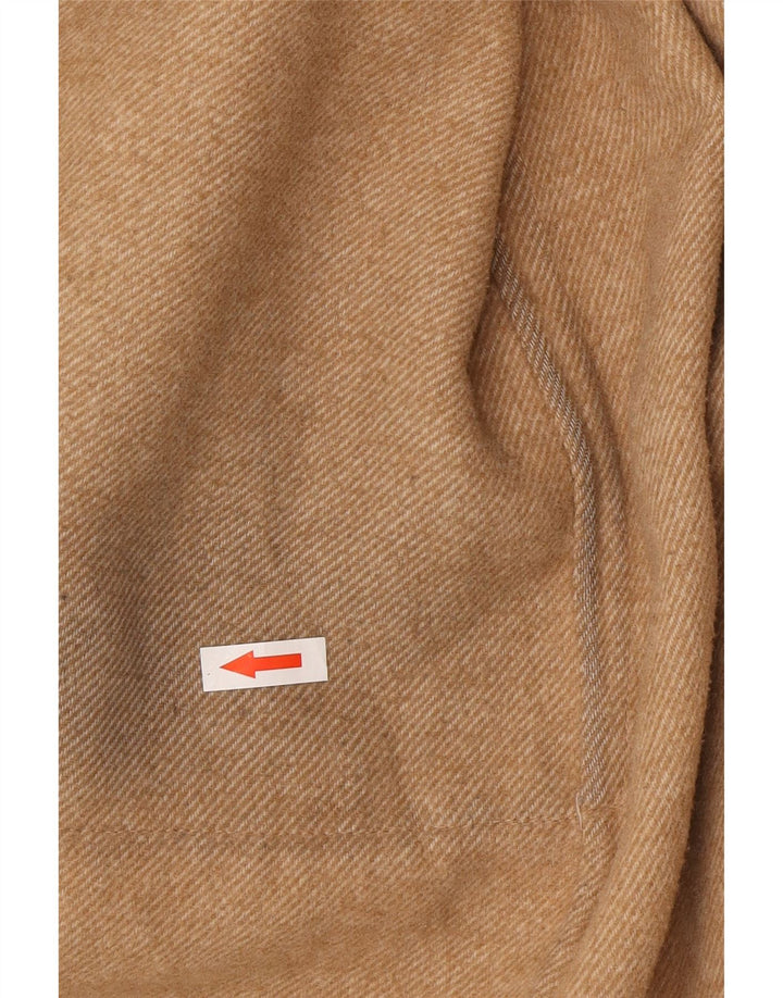 Sobretudo feminino Zara Oversized UK 14 lã bege médio