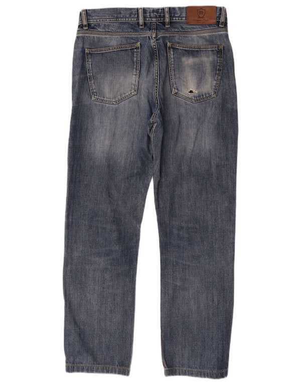 Jeans reto masculino Massimo Dutti EU 40 médio W31 L28 azul