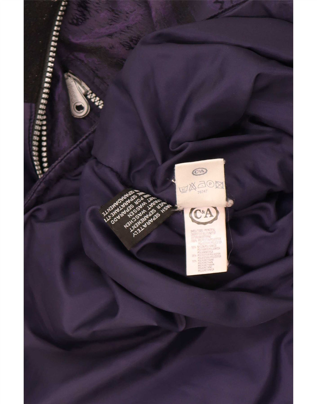 Jaqueta Anorak de grandes dimensões com capuz feminino Rodeo UK 16 poliéster roxo grande