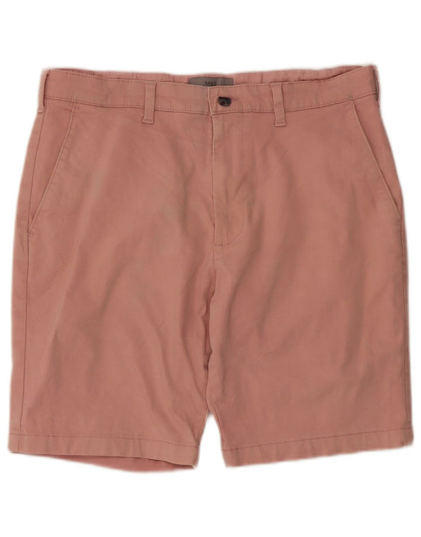 Shorts chino masculino Marks & Spencer W32 algodão rosa médio