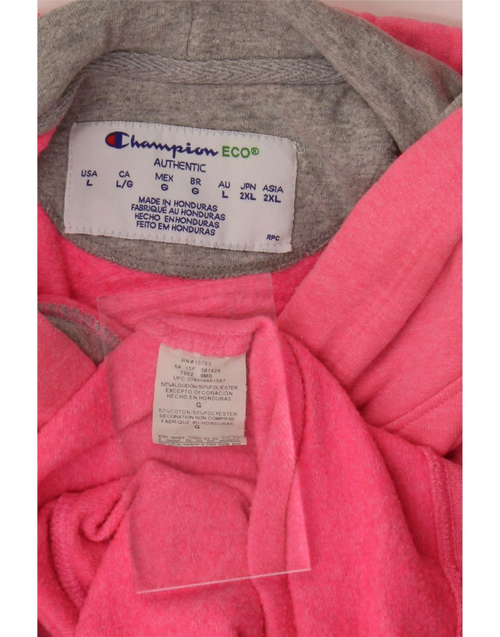 CHAMPION Womens Hoodie Jumper UK 16 Large Pink Cotton Vintage Champion and Second-Hand Champion from Messina Hembry 