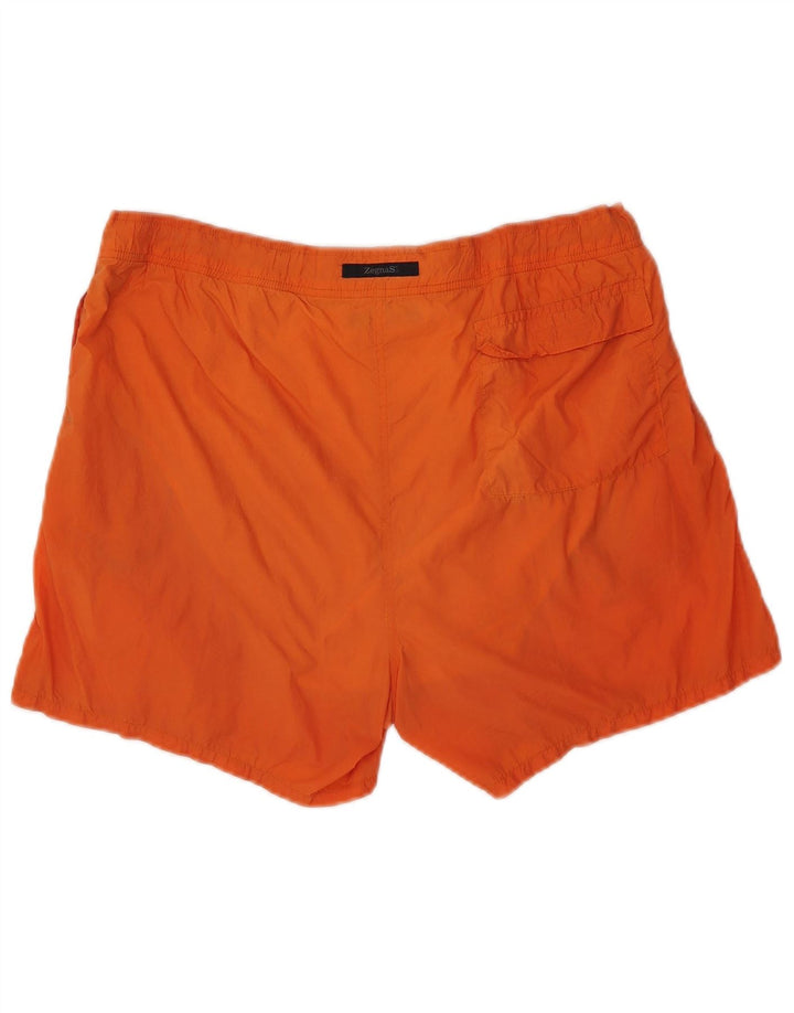 Shorts de natação masculino Zegna S médio laranja nylon