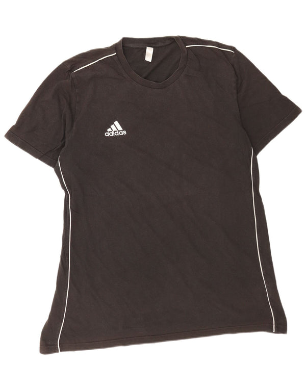 Adidas Mens Camiseta Top Grande Algodão Preto