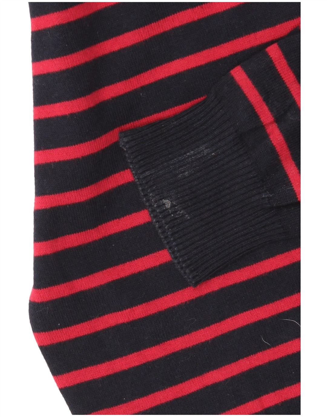 Zara Suéter masculino com gola redonda e algodão listrado azul marinho médio