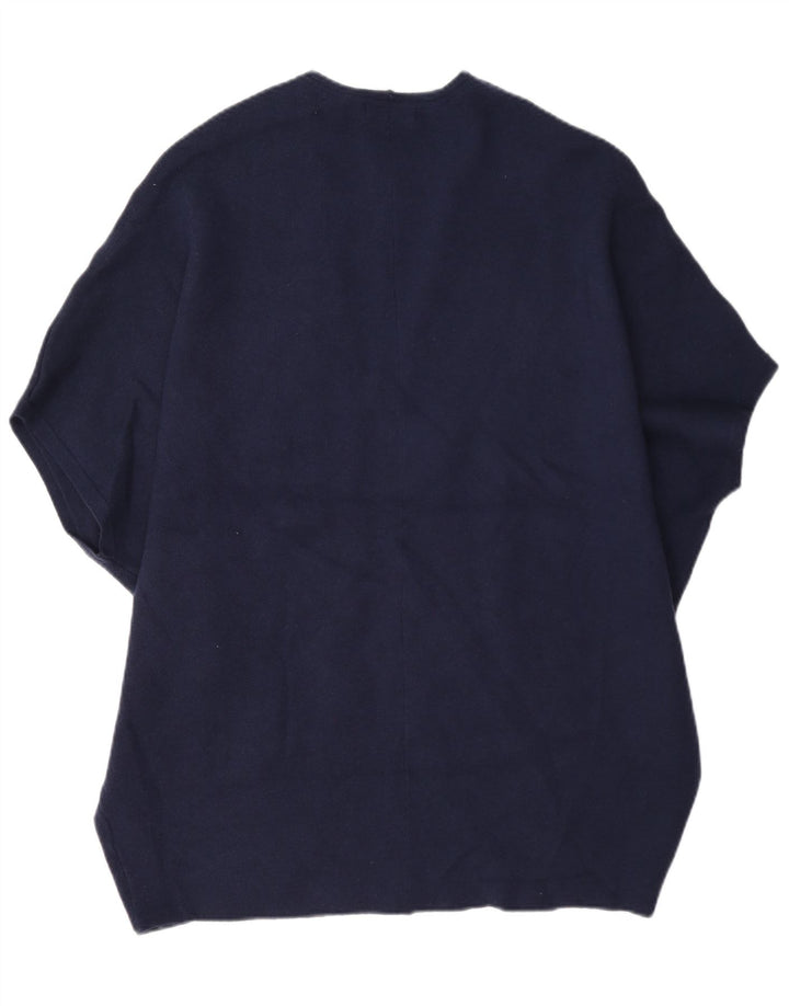 Suéter Poncho Cardigan Feminino White Stuff UK 12 Poliéster Azul Marinho Médio