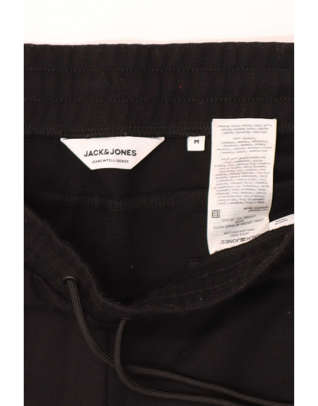 Calça de treino masculina Jack & Jones Joggers poliéster preto médio
