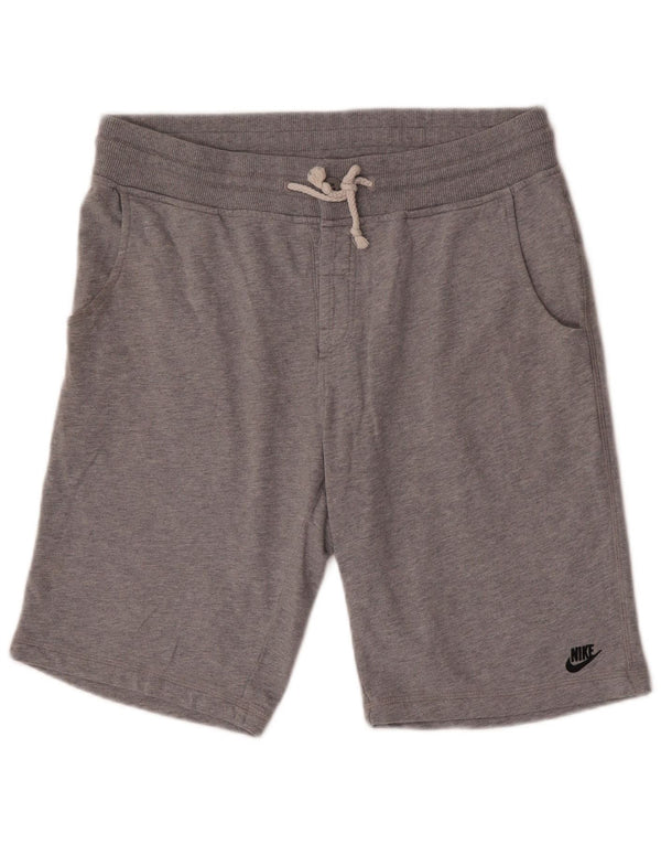 Shorts esportivos masculinos Nike médio cinza algodão