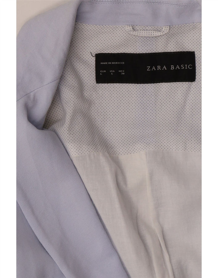 Jaqueta blazer feminina Zara com 1 botão Reino Unido 16 grande azul