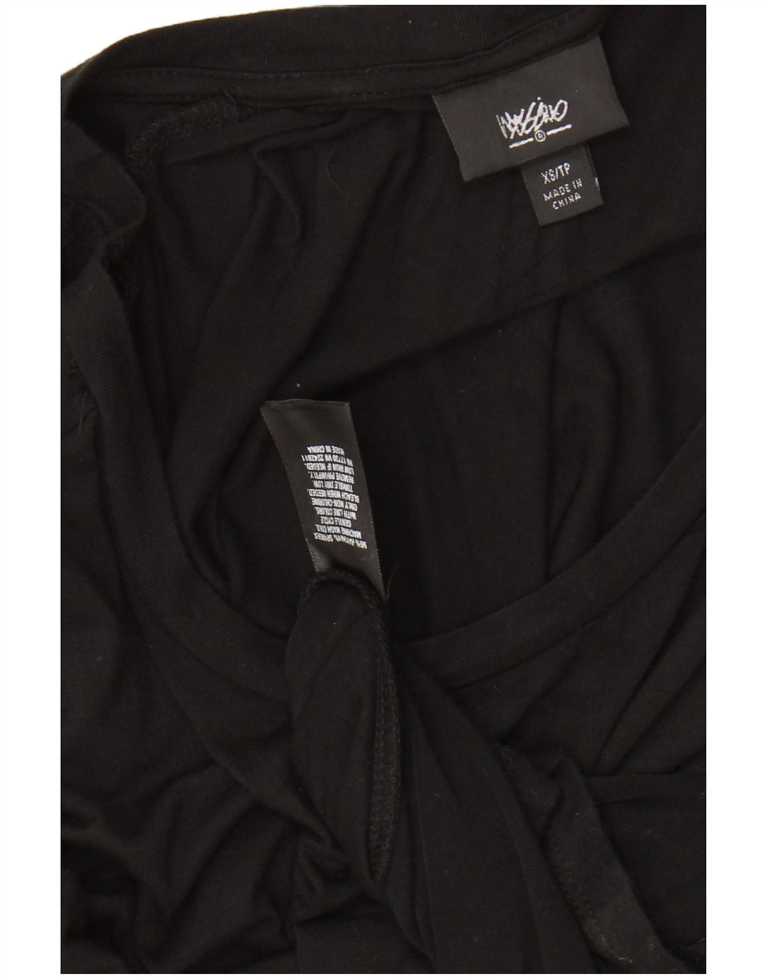 Vestido maxi feminino MOSSIMO manga 3/4 UK 6 XS preto rayon