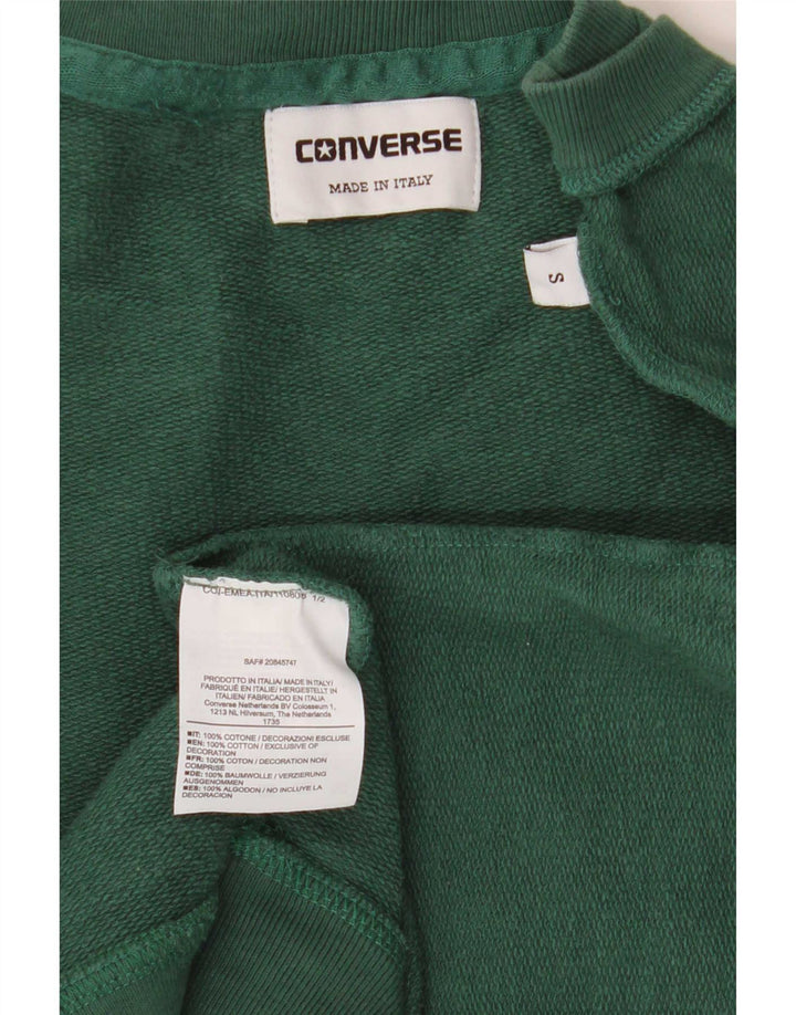 Converse Mens Moletom Jumper Pequeno Algodão Verde
