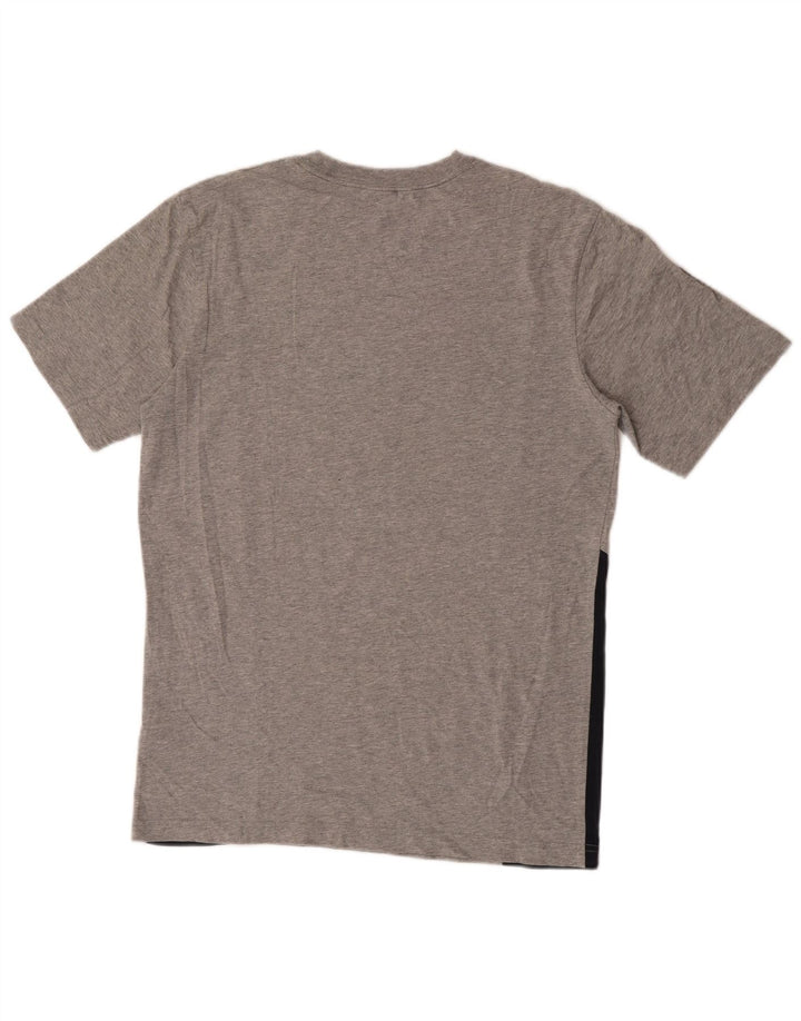 Camiseta Nike masculina gráfica Top cinza médio algodão colorblock