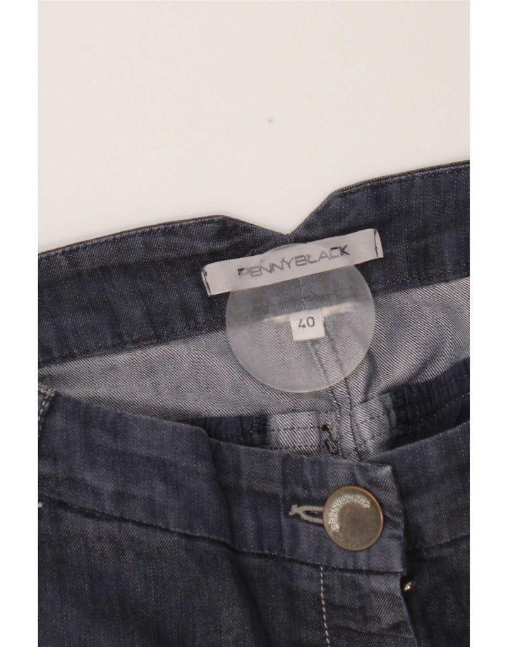 Jeans reto feminino Penny Black IT 40 pequeno W28 L26 azul marinho