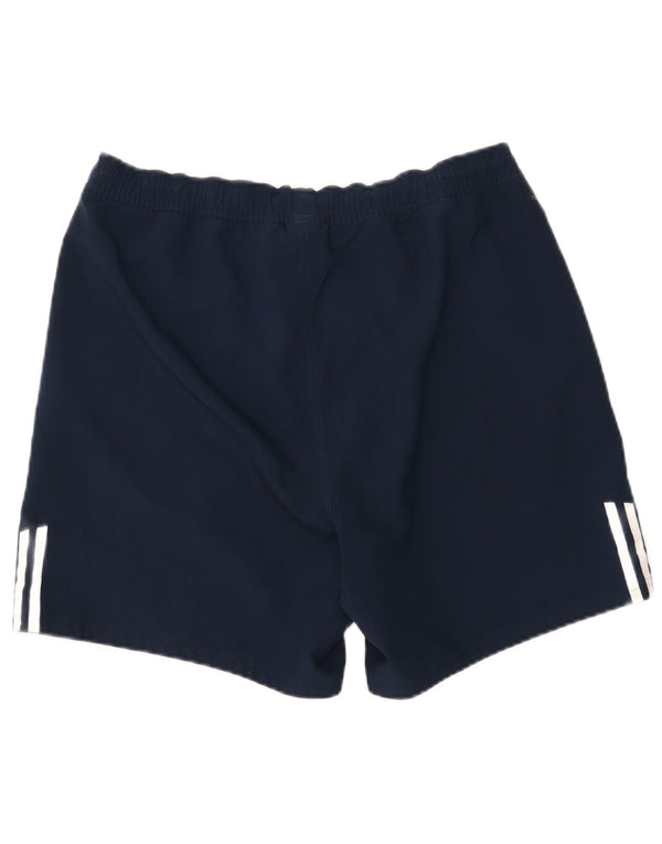 Shorts esportivos masculinos Adidas grandes poliéster azul marinho