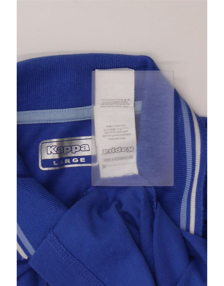 Camisa polo masculina Kappa grande algodão azul