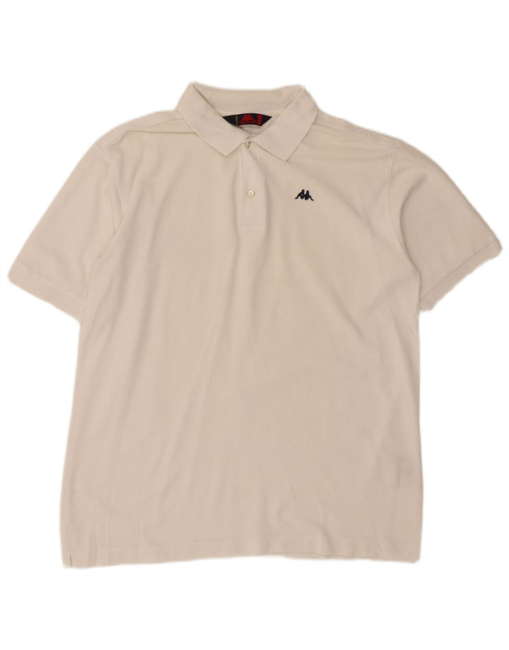Camisa polo masculina KAPPA grande algodão branco