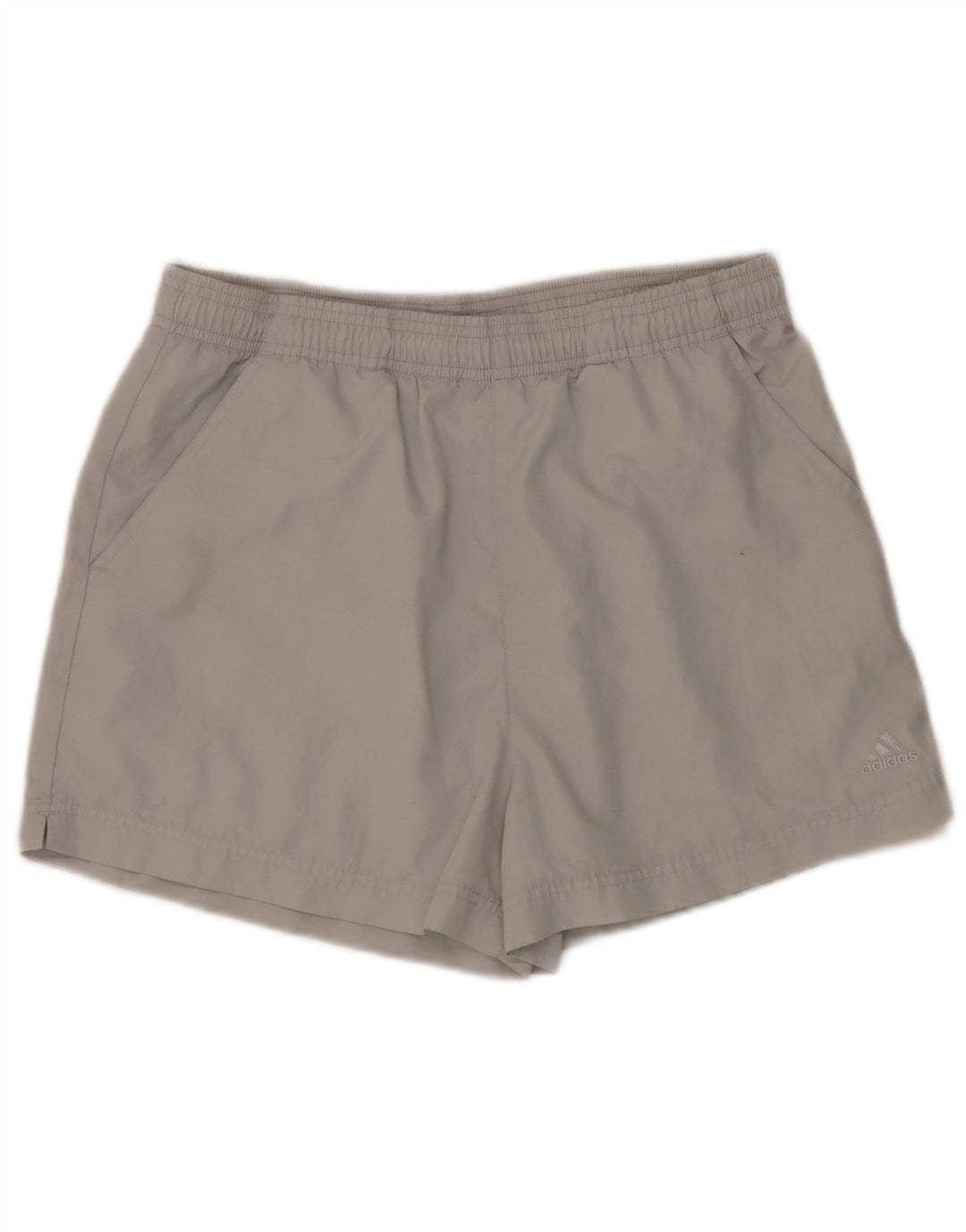 Shorts esportivos femininos Adidas UK 12 poliéster cinza médio
