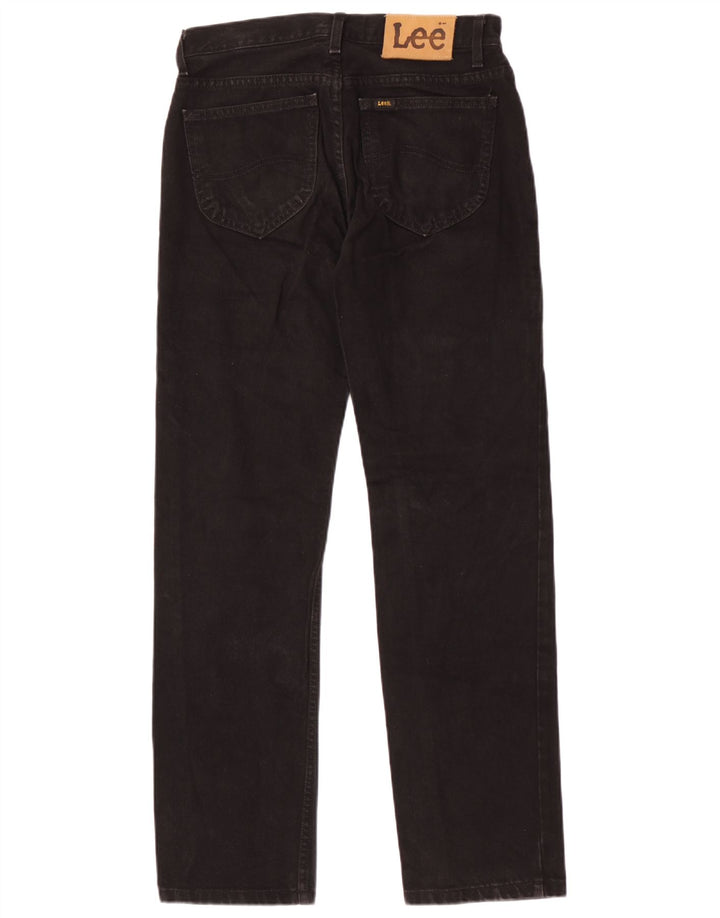 Lee Mens Straight Jeans W30 L32 Algodão Preto