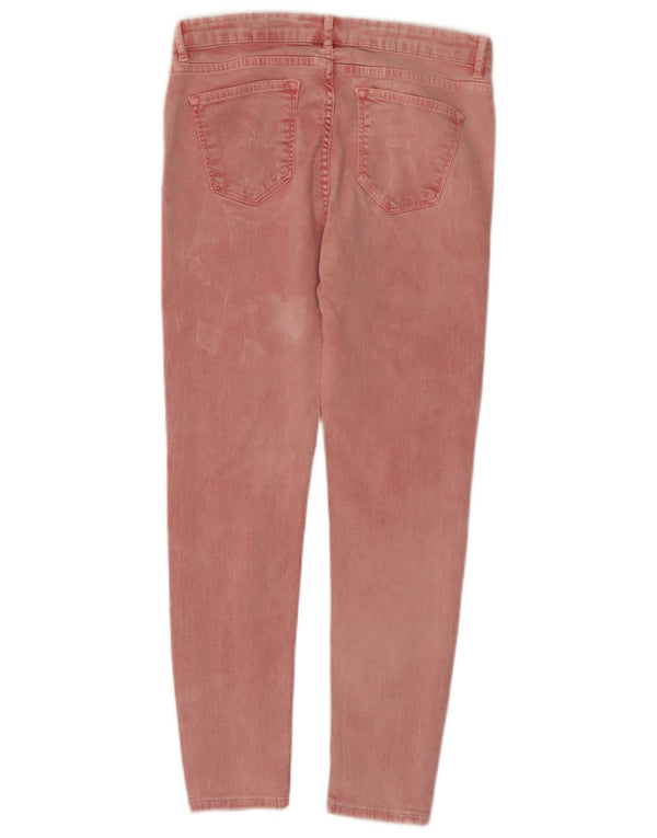 Calça jeans skinny feminina Zara Acid Wash EU 42 grande W32 L26 rosa