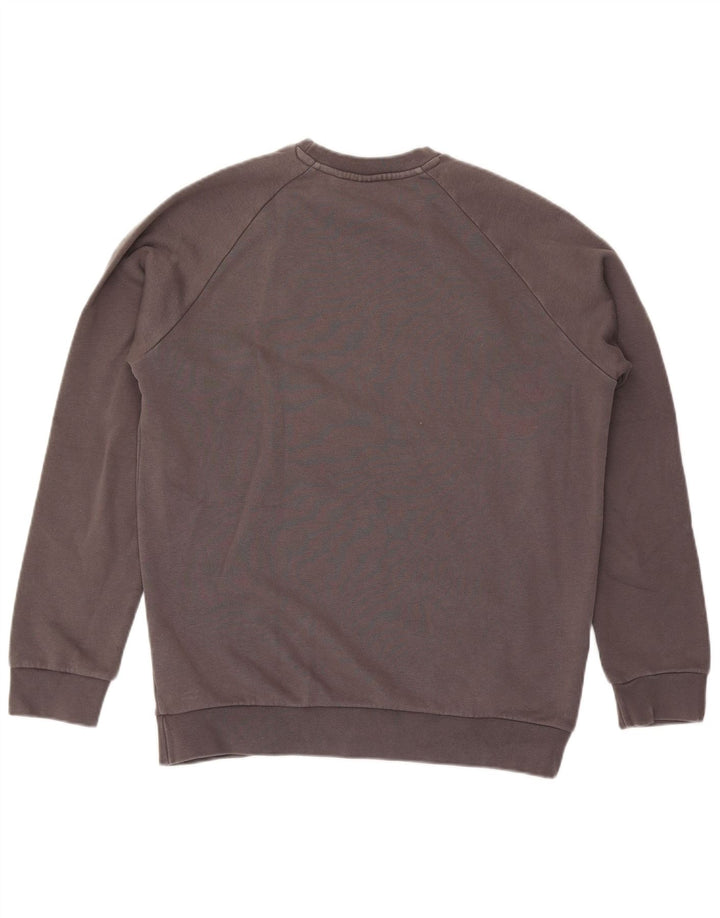Adidas Mens Moletom Jumper Médio Algodão Cinza