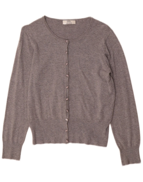 Suéter feminino Marks & Spencer Stretch Cardigan Reino Unido 10 pequeno cinza manchado
