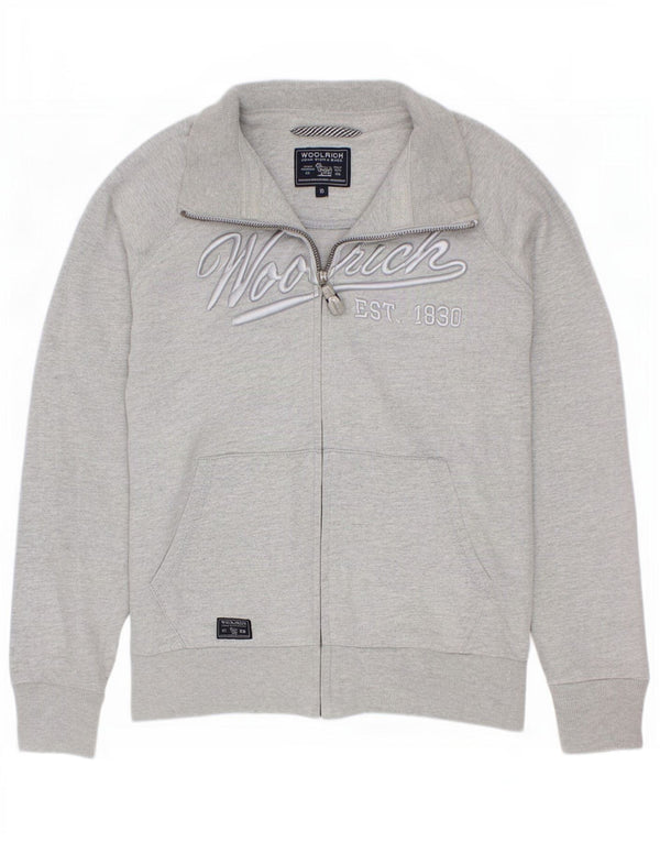 Casaco de treino gráfico Woolrich Boys 9-10 anos algodão manchado cinza