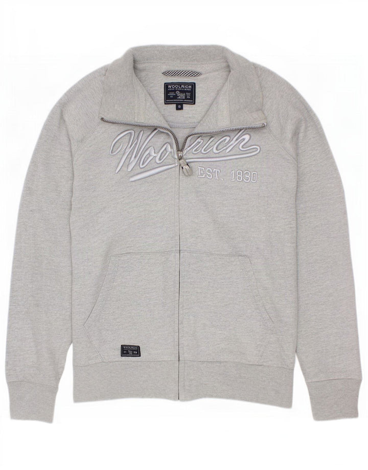 Casaco de treino gráfico Woolrich Boys 9-10 anos algodão manchado cinza