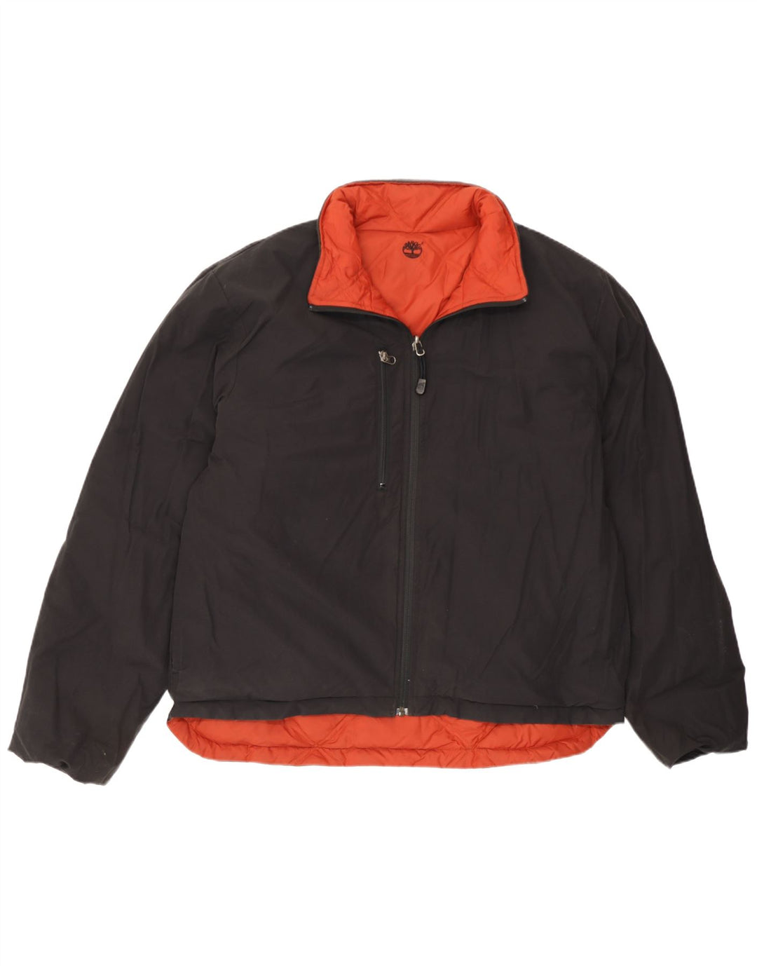 Jaqueta acolchoada reversível masculina Timberland UK 40 grande laranja nylon