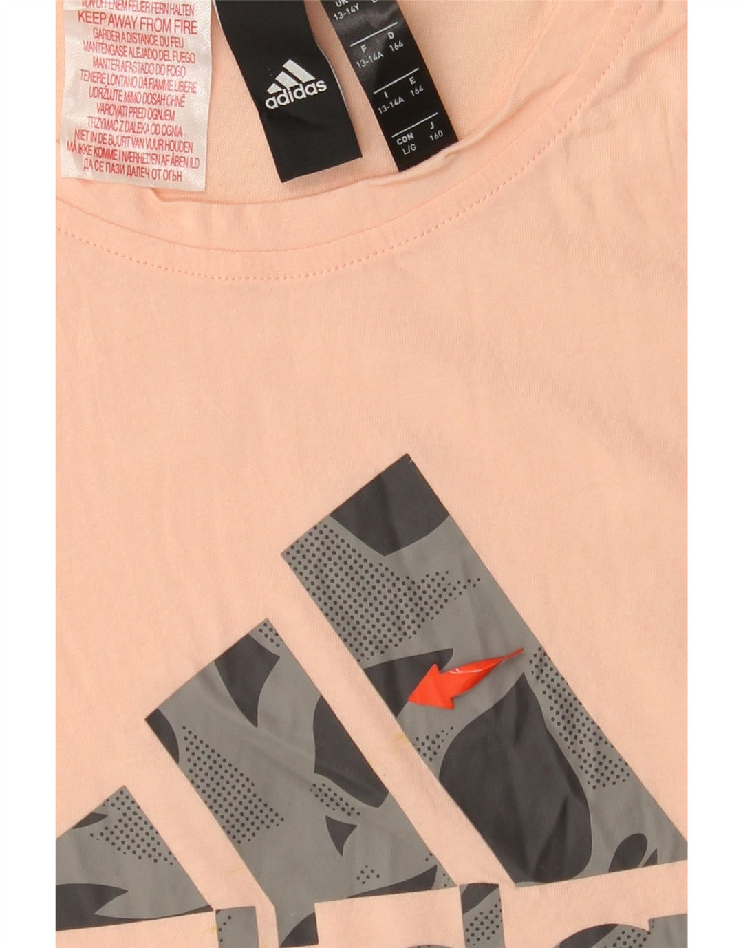 Camiseta ADIDAS Meninas Graphic 13-14 Anos Algodão Rosa