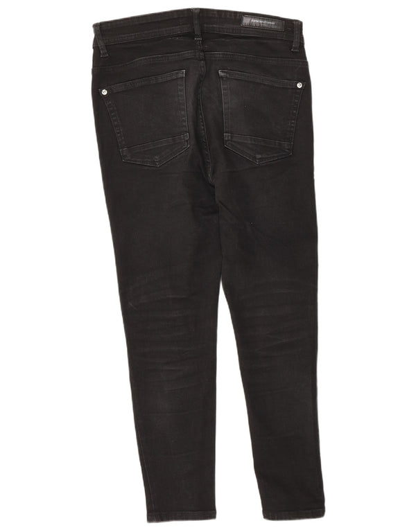Zara Mens Jeans Skinny Cropped EU 40 Médio W31 L25 Algodão Preto